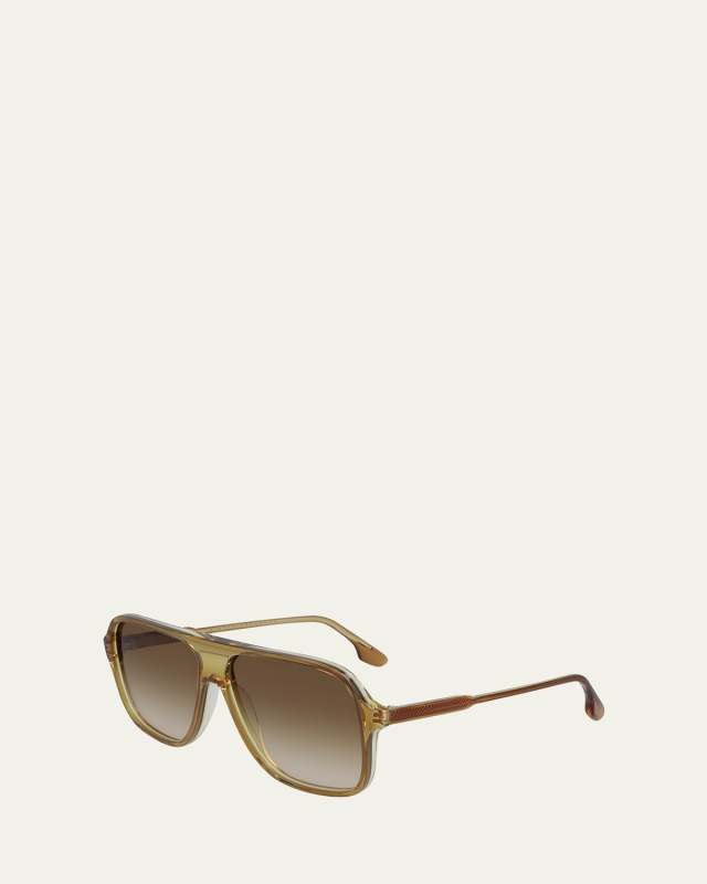 Guilloche Acetate Navigator Sunglasses